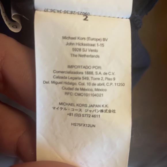 Michael Kors Mens Large navy scoop neck tee - Picture 7 of 8